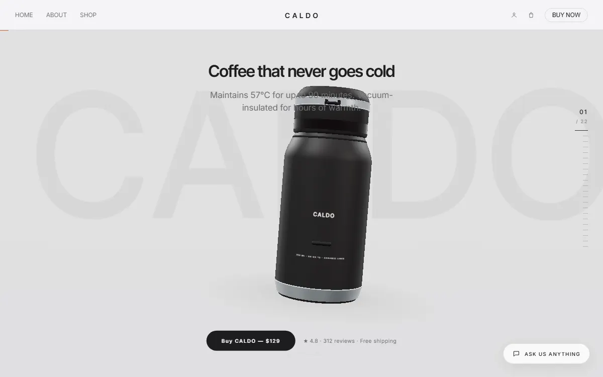 CALDO — website preview