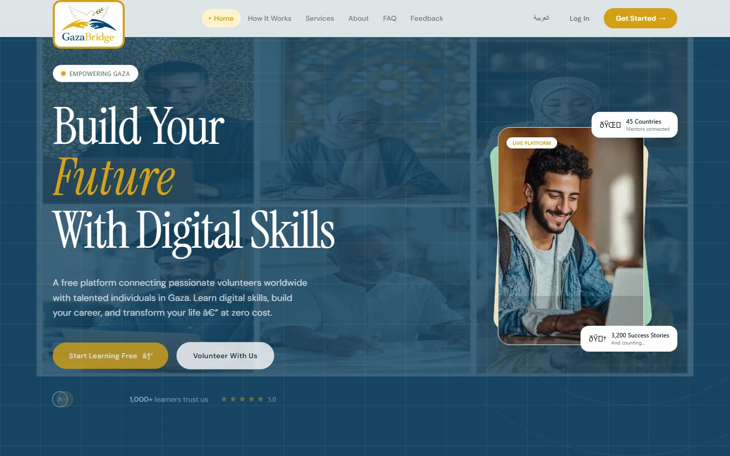 GazaBridge — website preview