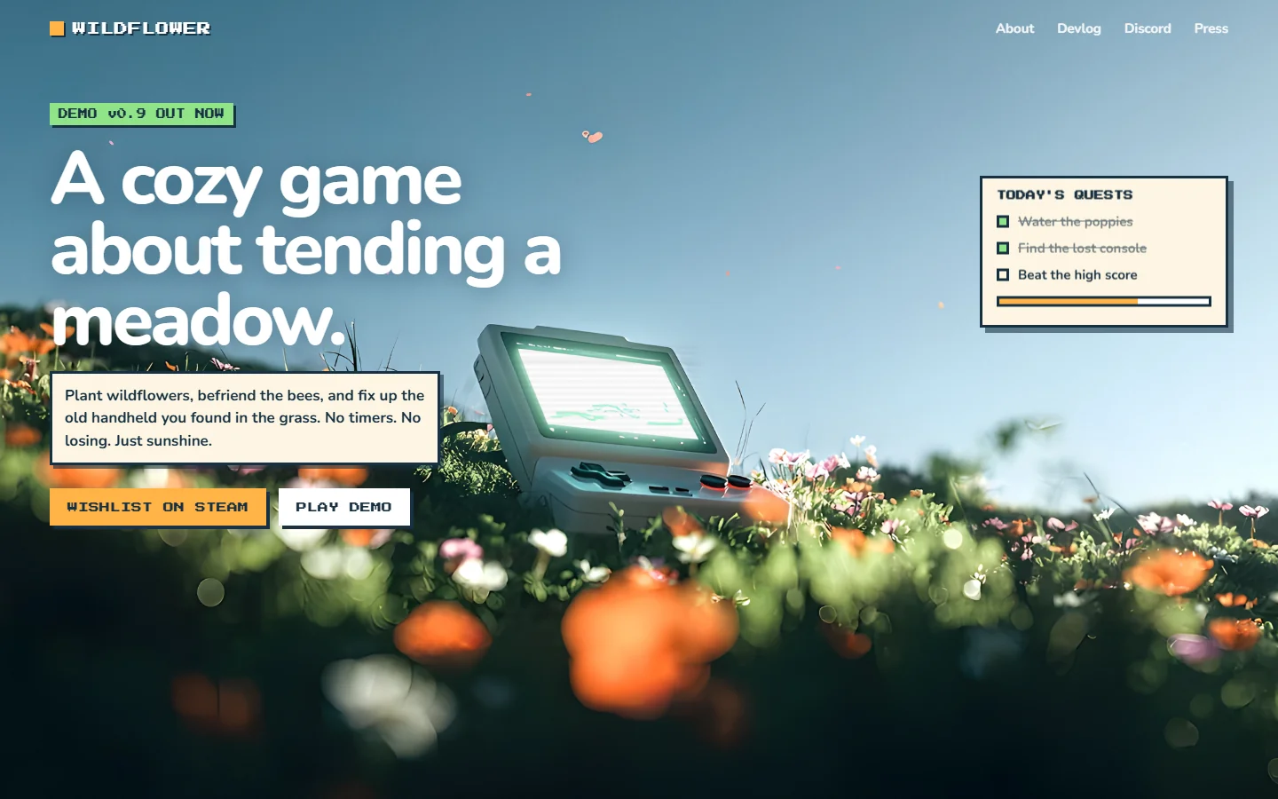 Meadow — website preview
