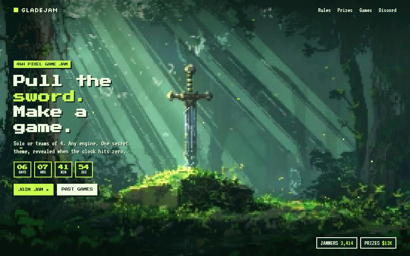 Pixel Sword — website preview