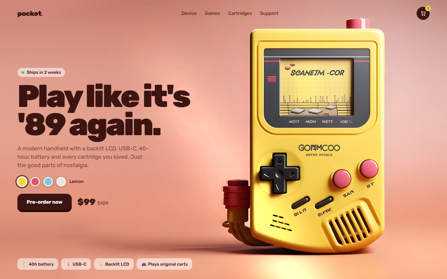 Pocket — website preview