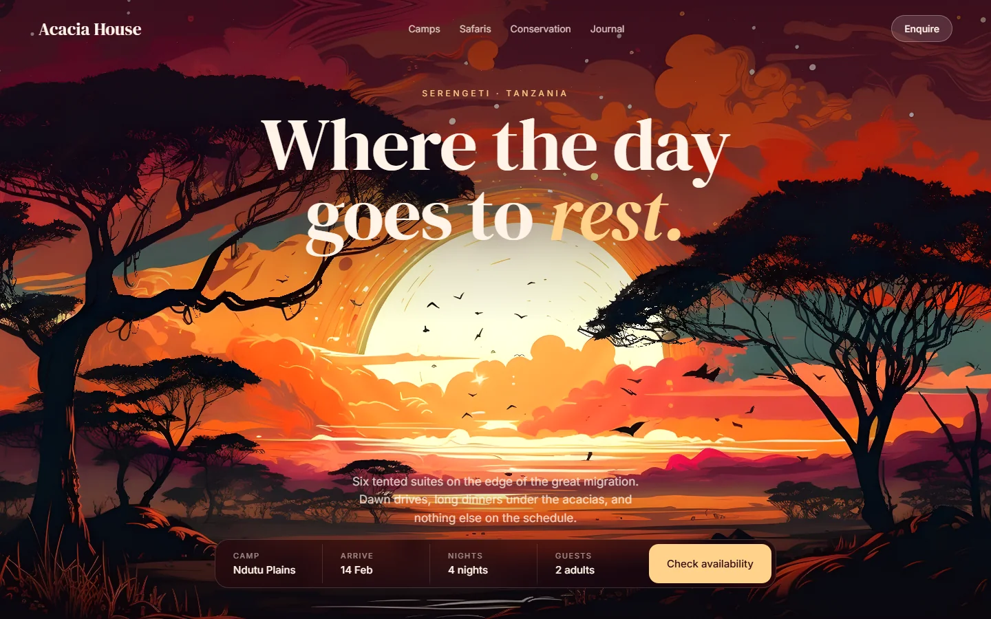 Savanna — website preview
