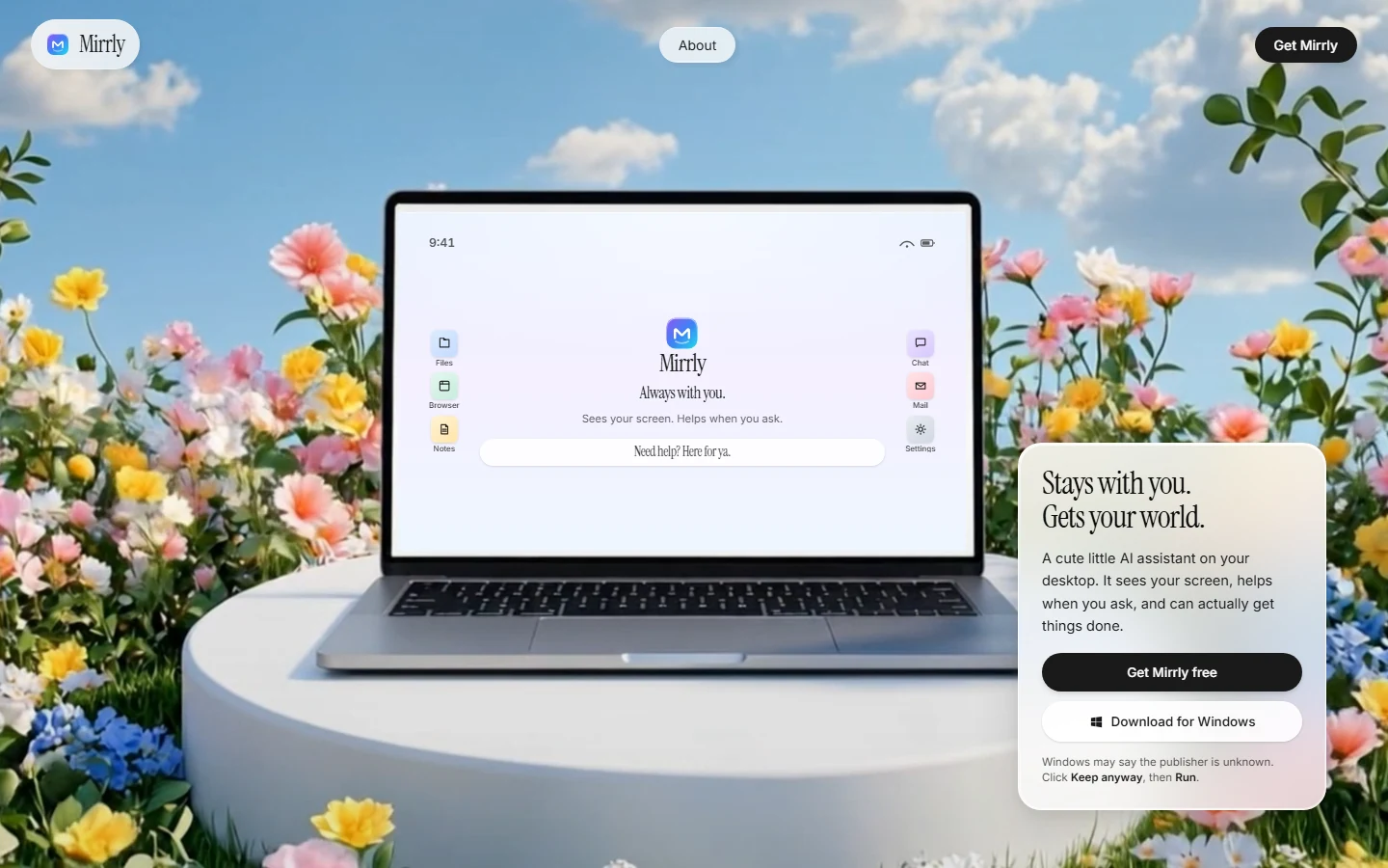 Mirrly AI — website preview