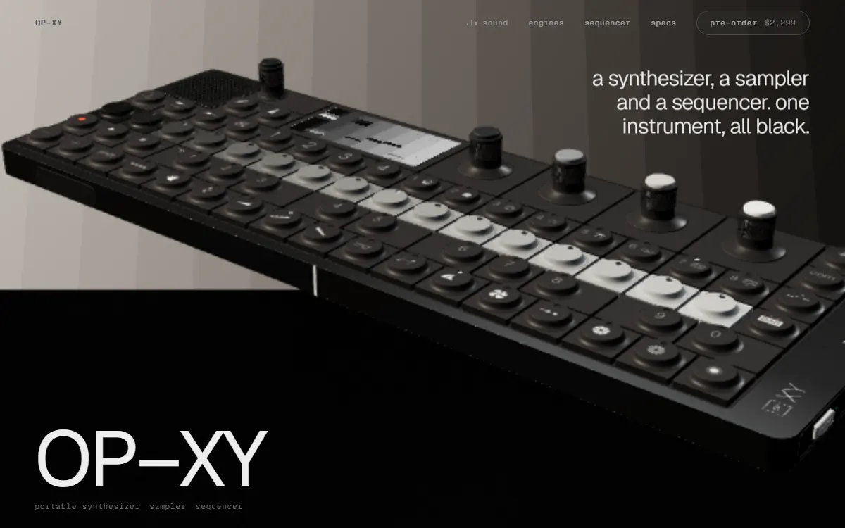 OP-XY — website preview