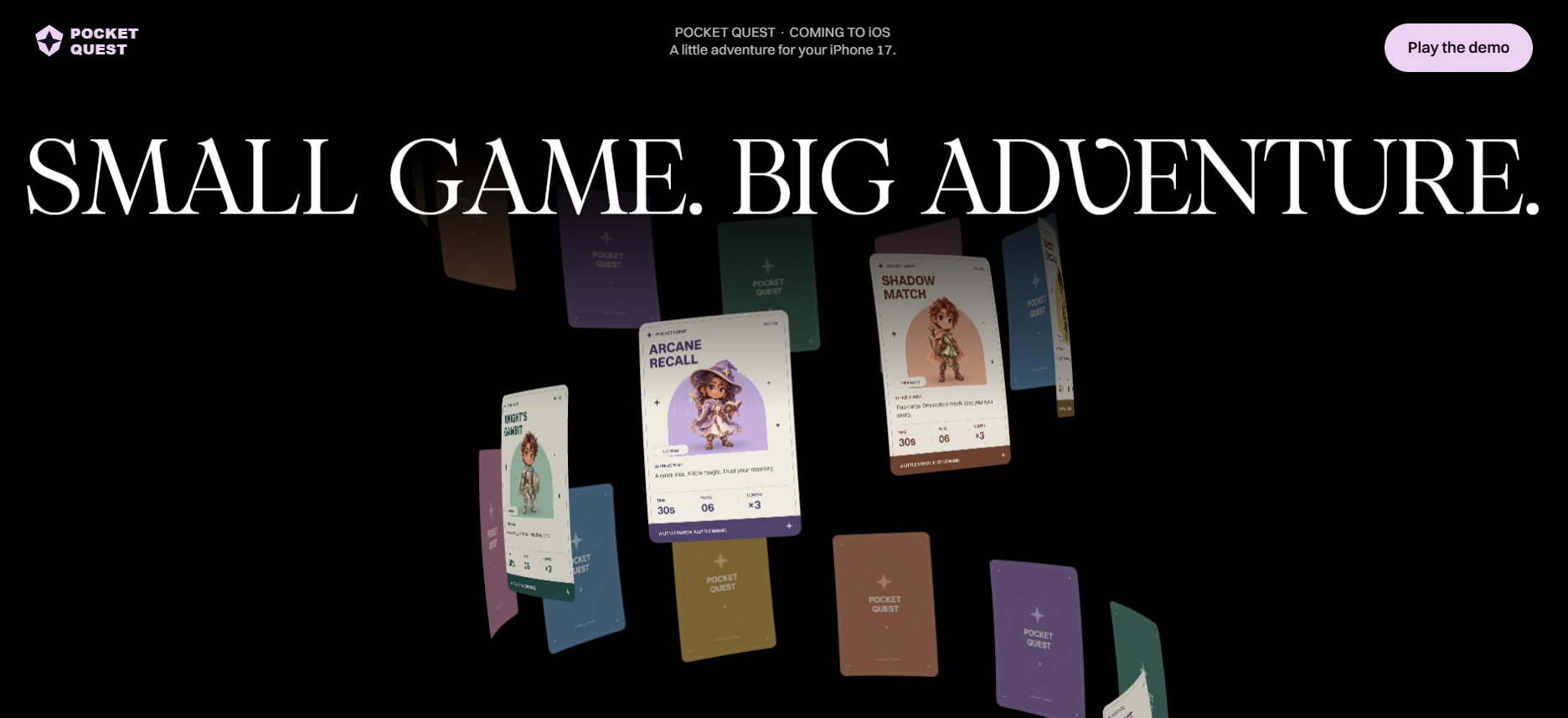 Pocket Quest — website preview