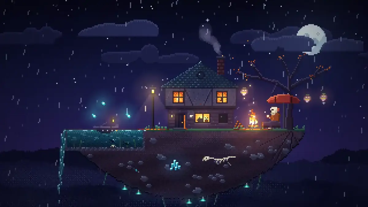 Rainy Pixel Island — website preview