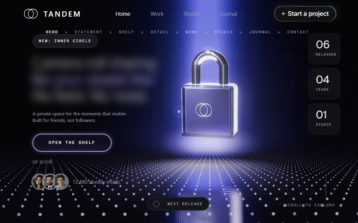 Tandem — website preview