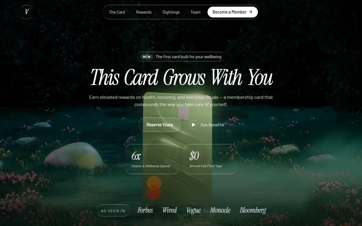 Verdant wellbeing card